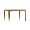 Ver imagem 1 de Mesa Jantar Retangular Aurea 120cm com Tampo de Vidro:ype/off White