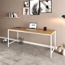 Ver imagem 7 de Escrivaninha Mesa Escritório Estilo Diretor Active 180cm Industrial Yescasa Marrom