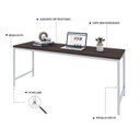 Ver imagem 5 de Escrivaninha Mesa Escritório Estilo Diretor Active 180cm Industrial Yescasa Marrom
