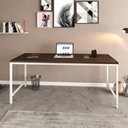 Ver imagem 1 de Escrivaninha Mesa Escritório Estilo Diretor Active 180cm Industrial Yescasa Marrom