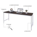 Ver imagem 5 de Escrivaninha Mesa Escritório 180cm Estilo Industrial Diretor Active Yescasa