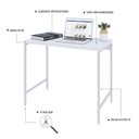 Ver imagem 5 de Escrivaninha Mesa Escritório Estilo Active 90cm Industrial Yescasa Branco