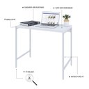 Ver imagem 5 de Escrivaninha Mesa Escritório Estilo Industrial 90cm Active Yescasa