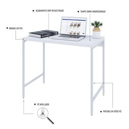 Escrivaninha Estilo Industrial 90cm Active Yescasa - 5
