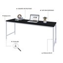 Ver imagem 5 de Escrivaninha Mesa Escritório Estilo Diretor Active 180cm Industrial Yescasa Preto