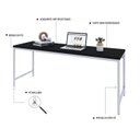 Ver imagem 5 de Escrivaninha Mesa Escritório 180cm Estilo Industrial Diretor Active Yescasa