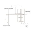Ver imagem 5 de Escrivaninha Mesa Escritório com Estante 3 Prateleiras Estilo Industrial 135cm Active Yescasa