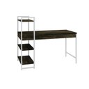 Ver imagem 6 de Escrivaninha Mesa Escritório com Estante Estilo Active 3 Prateleiras 135cm Industrial Yescasa Marrom