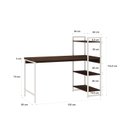 Ver imagem 3 de Escrivaninha Mesa Escritório com Estante Estilo Active 3 Prateleiras 135cm Industrial Yescasa Marrom