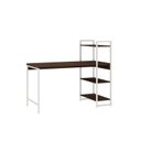 Ver imagem 2 de Escrivaninha Mesa Escritório com Estante Estilo Active 3 Prateleiras 135cm Industrial Yescasa Marrom