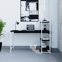 Ver imagem 1 de Escrivaninha Mesa Escritório com Estante Estilo Active 3 Prateleiras 135cm Industrial Yescasa Preto
