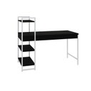 Ver imagem 6 de Escrivaninha Mesa Escritório com Estante Estilo Active 3 Prateleiras 135cm Industrial Yescasa Preto