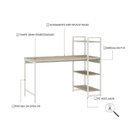 Ver imagem 5 de Escrivaninha Mesa Escritório com Estante 3 Prateleiras Estilo Industrial 135cm Active Yescasa