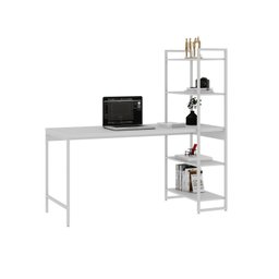 Escrivaninha com Estante 4 Prateleiras Estilo Industrial 150cm Active Yescasa - 4