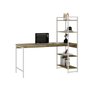 Escrivaninha Mesa Escritório com Estante Estilo Active 4 Prateleiras 150cm Industrial Yescasa - 4