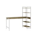 Ver imagem 2 de Escrivaninha Mesa Escritório com Estante Estilo Active 4 Prateleiras 150cm Industrial Yescasa Marrom