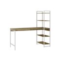 Ver imagem 2 de Escrivaninha Mesa Escritório com Estante 4 Prateleiras Estilo Industrial 150cm Active Yescasa