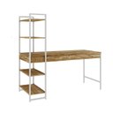 Ver imagem 6 de Escrivaninha Mesa Escritório com Estante 4 Prateleiras Estilo Industrial 150cm Active Yescasa