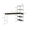 Escrivaninha Mesa Escritório com Estante 4 Prateleiras Estilo Industrial 150cm Active Yescasa - 3