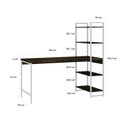 Ver imagem 3 de Escrivaninha Mesa Escritório com Estante Estilo Active 4 Prateleiras 150cm Industrial Yescasa