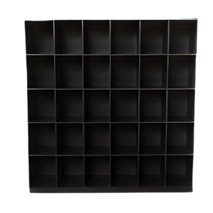 Armário Colmeia Expositor Estante Livreiro Closet Lojas Roupas 30 Nichos - Preto - Cód.330