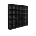 Ver imagem 2 de Armário Colmeia Expositor Estante Livreiro Closet Lojas Roupas 30 Nichos - Preto - Cód.330