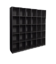 Ver imagem 2 de Armário Colmeia Expositor Estante Livreiro Closet Lojas Roupas 30 Nichos - Preto - Cód.330