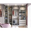 Ver imagem 1 de Guarda Roupa Closet sem Portas 3 Peças com Sapateira, 3 Gavetas, 2 Cabideiros Prime Luciane Móveis