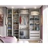 Guarda Roupa Closet sem Portas 3 Peças com Sapateira, 3 Gavetas, 2 Cabideiros Prime Luciane Móveis - 1