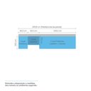 Ver imagem 3 de Guarda Roupa Closet sem Portas 3 Peças com Sapateira, 3 Gavetas, 2 Cabideiros Prime Luciane Móveis