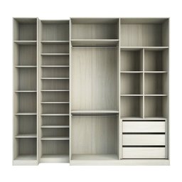 Guarda Roupa Closet sem Portas 3 Peças com Sapateira, 3 Gavetas, 2 Cabideiros Prime Luciane Móveis - 2