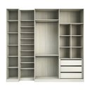 Ver imagem 2 de Guarda Roupa Closet sem Portas 3 Peças com Sapateira, 3 Gavetas, 2 Cabideiros Prime Luciane Móveis