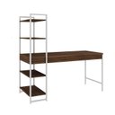 Ver imagem 6 de Escrivaninha Mesa Escritório com Estante Estilo Active 4 Prateleiras 150cm Industrial Yescasa Marrom