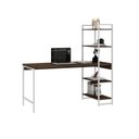 Ver imagem 4 de Escrivaninha Mesa Escritório com Estante 4 Prateleiras Estilo Industrial 150cm Active Yescasa