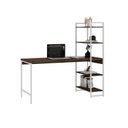 Ver imagem 4 de Escrivaninha Mesa Escritório com Estante Estilo Active 4 Prateleiras 150cm Industrial Yescasa Marrom