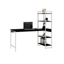 Ver imagem 4 de Escrivaninha Mesa Escritório com Estante Estilo Active 4 Prateleiras 150cm Industrial Yescasa Preto
