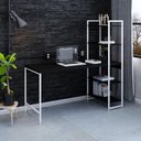 Ver imagem 7 de Escrivaninha Mesa Escritório com Estante Estilo Active 4 Prateleiras 150cm Industrial Yescasa