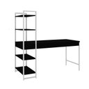 Ver imagem 6 de Escrivaninha Mesa Escritório com Estante Estilo Active 4 Prateleiras 150cm Industrial Yescasa Preto