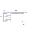 Escrivaninha Mesa Escritório com Estante Baixa 2 Prateleiras Estilo Industrial 150cm Active Yescasa - 3