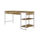 Ver imagem 6 de Escrivaninha Mesa Escritório com Estante Baixa Estilo Active 2 Prateleiras 150cm Industrial Yescasa Marrom