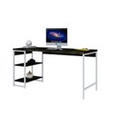 Ver imagem 4 de Escrivaninha Mesa Escritório com Estante Baixa Estilo Active 2 Prateleiras 150cm Industrial Yescasa Marrom