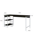 Ver imagem 3 de Escrivaninha Mesa Escritório com Estante Baixa Estilo Active 2 Prateleiras 150cm Industrial Yescasa