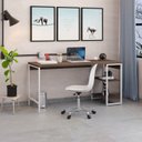 Ver imagem 7 de Escrivaninha Mesa Escritório com Estante Baixa Estilo Active 2 Prateleiras 150cm Industrial Yescasa