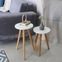 Ver imagem 2 de Kit 2 Mesinhas de Canto Decorativas Estilo e Funcionalidade