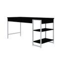 Ver imagem 6 de Escrivaninha Mesa Escritório com Estante Baixa Estilo Active 2 Prateleiras 150cm Industrial Yescasa Preto