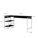 Ver imagem 3 de Escrivaninha Mesa Escritório com Estante Baixa Estilo Active 2 Prateleiras 150cm Industrial Yescasa