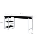 Ver imagem 3 de Escrivaninha Mesa Escritório com Estante Baixa Estilo Active 2 Prateleiras 150cm Industrial Yescasa Preto