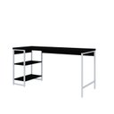 Ver imagem 2 de Escrivaninha Mesa Escritório com Estante Baixa Estilo Active 2 Prateleiras 150cm Industrial Yescasa Preto