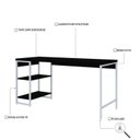 Ver imagem 5 de Escrivaninha Mesa Escritório com Estante Baixa Estilo Active 2 Prateleiras 150cm Industrial Yescasa