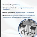 Ver imagem 3 de Conjunto Mesa Alta Bar Bistrô Quadrada Imbuia 2 Banquetas Confort Estofado Don Castro